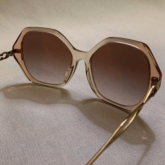 COACH C Hardware Peach Crystal & Gold Sunglasses—Brown Rose Gradient Lenses-NWT - Picture 7 of 10